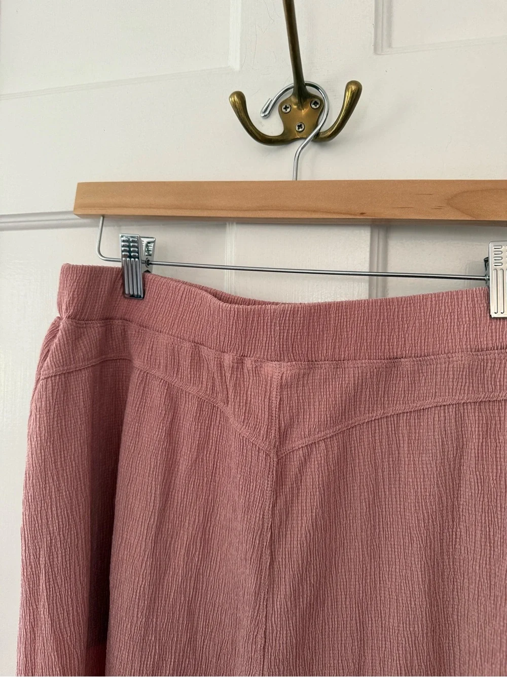 Halara High Waisted Pocket Wide Leg Flowy Casual Pants Bridal Pink Large L NEW - Picture 6 of 7